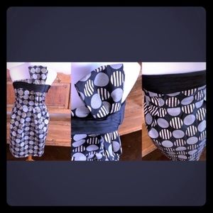 K-pop style dress see exaggerated bow and geo prin